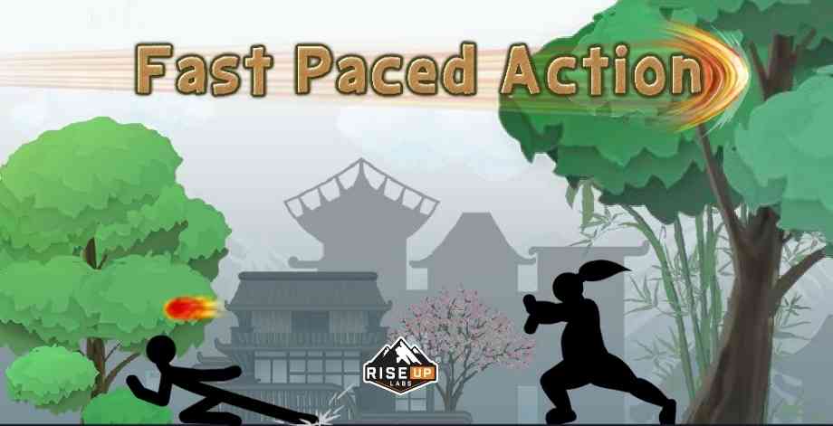 fast paced action game scene